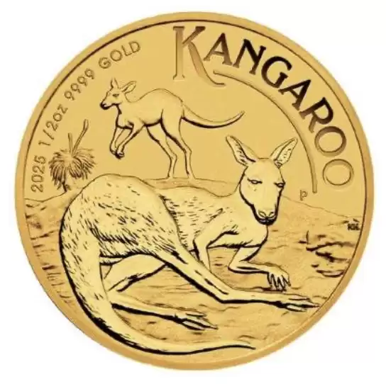 1/2oz Perth Mint Kangaroo Minted Coin Gold