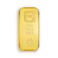  250g ABC Cast Gold Bar 9999 Purity